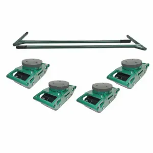 HILMAN ROLLERS RS-BSP-36P Bull Dolly Kit, 36 ton Load, 7 55/64 Inch Deck Height, 18 21/64 x 7 5/8 in, Swivel | CR3ZDZ 60TR67