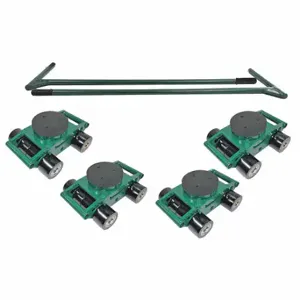 HILMAN ROLLERS RS-BSP-48P Bull Dolly Kit, 48 ton Load, 7 55/64 Inch Deck Height, 18 21/64 x 7 5/8 in, Swivel | CR3ZEC 60TR68