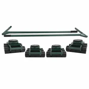 HILMAN ROLLERS RS-BSP-72P Bull Dolly Kit, 72 ton Load, 7 55/64 Inch Deck Height, 18 21/64 x 7 5/8 in, Swivel | CR3ZEB 60TR69