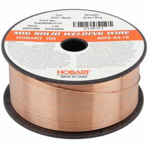 HOBART S304608-G19 MIG Welding Wire, Carbon Steel, ER70S-3, 0.035 in, 2 lb, Plastic Spool | CR4AHQ 6ETL1
