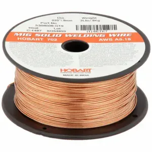 HOBART S308008-G19 MIG Welding Wire, Carbon Steel, ER70S-2, 0.035 in, 2 lb, Plastic Spool, 0.035 in | CR4AHL 6ETK7