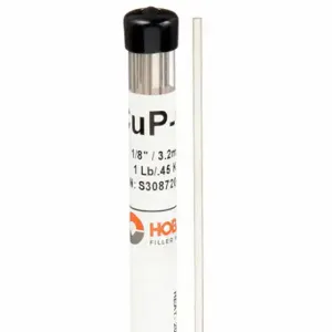 HOBART S308720-G17 Brazing Alloy, Phos Copper, 15% Silver, BCuP-5, 1/8 Inch x 18 in, Bare | CR3ZPR 6ETP2