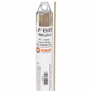 HOBART S308846-G16 Brazing Alloy, Low-Fuming Bronze, 0% Silver, RBCuZn-C, 1/8 Inch x 36 in, Bare | CR3ZPU 6ETP3