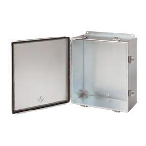 HOFFMAN A1008CHEMC Enclosure, Continuous Hinge With Clamps, 10 x 8 x 4 Inch Size, Steel | CH8ALP