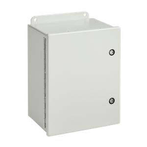 HOFFMAN A14086CHFL Enclosure, Continuous Hinge, 14 x 8 x 6 Inch Size, Gray, Steel | CH8ART