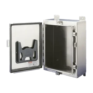 HOFFMAN A242006LPEMCSS Wallmount Enclosure, Hinged With Clamps, EMC, 24 x 20 x 6 Inch Size, 304 SS | CH8BBY