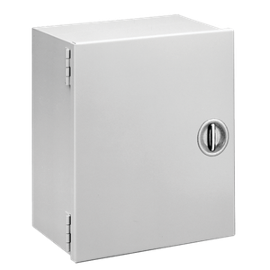 HOFFMAN A16N166LP Enclosure, Hinged Cover With Recessed Handle, 16 x 16 x 6.62 Inch Size, Gray, Steel | CH8AWD