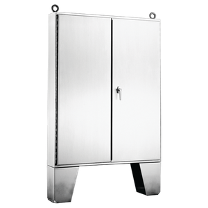 HOFFMAN A604810SSLP Enclosure, Two Door Floor Stand, 3 Point Latch, 60 x 48 x 10 Inch Size, 304 SS | CH8CDP