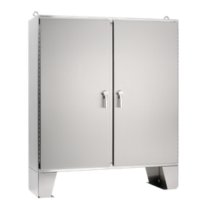 HOFFMAN A62H6018SS6LP3PT Enclosure, 2 Door, Floor Stand, 3 Point Latches, 62 x 60 x 18 Inch Size, 316 SS | CH8CMR