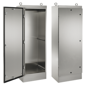 HOFFMAN A72HS2418SSLPQT Enclosure, Single Door Freestand, 1/4 Turn Latches, 72 x 24 x 18 Inch Size, 304 SS | CH8CWH