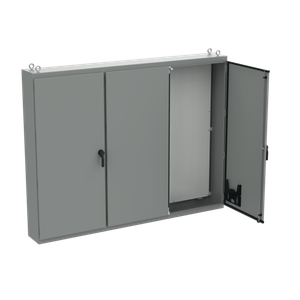 HOFFMAN A86M3EG Free Stand Enclosure, Multi Door, 86.12 x 112 x 14.12 Inch Size, Steel | CH8DME