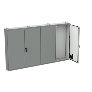 HOFFMAN A86M4E Free Stand Enclosure, Multi Door, 86.12 x 149.19 x 14.12 Inch Size, Steel | CH8DMH