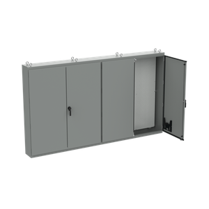 HOFFMAN A86M4E20G Free Stand Enclosure, Multi Door, 86.12 x 149.19 x 20.12 Inch Size, Steel | CH8DMK