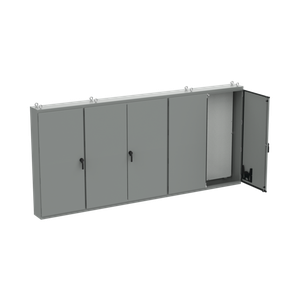 HOFFMAN A86M5E20G Free Stand Enclosure, Multi Door, 86.12 x 187 x 20.12 Inch Size, Steel | CH8DMU