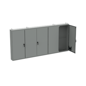 HOFFMAN A86M5ELPG Free Stand Enclosure, Multi Door, 86.12 x 187 x 14.12 Inch Size, Steel | CH8DMZ