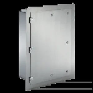 HOFFMAN AFM30248SS Enclosure, 304 SS, Flush Mount, Hinged Cover, 30 x 24 x 8 Inch Size | CH8EEH