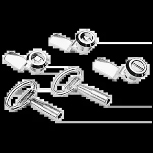 HOFFMAN AL32 Latch Kit, 7mm Size, Chrome, Zinc | CH8EHC