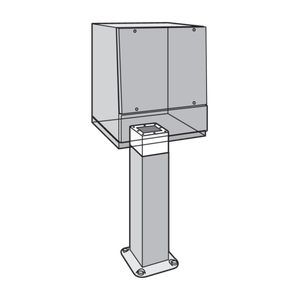 HOFFMAN APE688LG Pedestal Extension, 6 x 8 x 8 Inch Size, Gray, Steel | CH8EMB