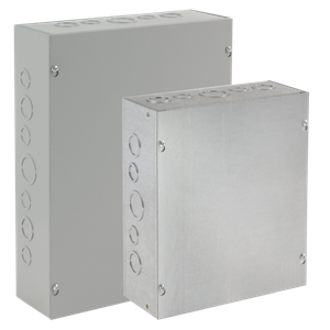 HOFFMAN ASE36X24X8 Box, Screw Cover, 36 x 24 x 8 Inch Size, Gray, Steel, With Knockouts | CH8EVF