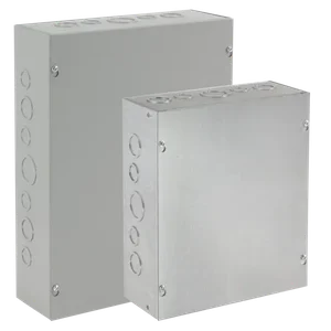 HOFFMAN ASE24X18X10 Box, Screw Cover, 24 x 18 x 10 Inch Size, Gray, Steel, With Knockouts | CH8ETV