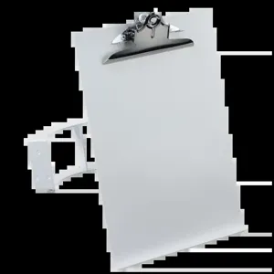 HOFFMAN CCLPBRD Clipboard, White, Steel | CH8FPB