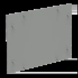 HOFFMAN CPFP4050 Replacement Front Plate, Fits 400 x 500mm Size, Gray, Aluminium | CH8GCM