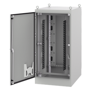 HOFFMAN D722436SDAAC Dual Access Cabinet, Free Standing, 72 x 24 x 36 Inch Size, Light Gray, Steel | CH8HRU