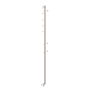 HOFFMAN DG72 Vertical Ground Bar Kit, 0.625 x 72 Inch Size, Copper | CH8HVJ