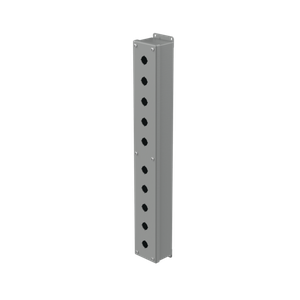 HOFFMAN E10PBG Drucktastengehäuse, Typ 12, 10 Löcher, 22.5 mm Lochgröße, Grau, Stahl | CH8HYX