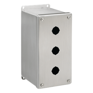 HOFFMAN E16PBXSS Pushbutton Enclosure, Screw Cover, Extra Deep, 16 Holes, 30.5mm Hole Size, 304 SS | CH8HZY