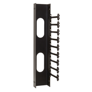 HOFFMAN E19C25U Vertikaler Kabelmanager, 40.512 x 4.1339 x 8.189 Zoll Größe, Schwarz, Stahl | CH8JAM