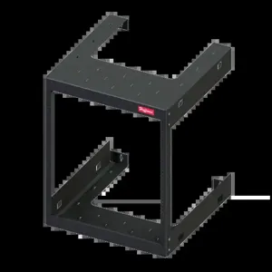 HOFFMAN E19FWM25U20 Fixed Wall Mount Rack, 19 Inch Size, 25 Units, Black, Steel | CH8JAP