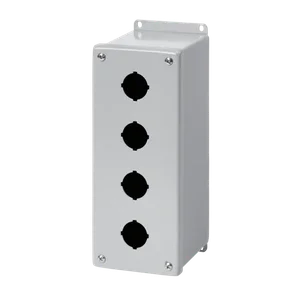 HOFFMAN E2PBX4 Pushbutton Enclosure, Type 4, 2 Holes, 30.5mm Hole, 6 x 4 x 4.75 Inch Size, Steel | CH8JCF