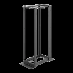 HOFFMAN E4DR19FM38U Open Frame Rack, 4 Post, 72 x 20.25 Inch Size, Black, Aluminium, Tapped, 38Pk | CH8JDD