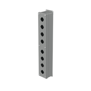 HOFFMAN E8PB Pushbutton Enclosure, Type 12, 8 Holes, 30.5mm Hole Size, Gray, Steel | CH8JER