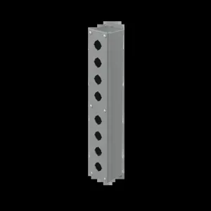 HOFFMAN E8PB Pushbutton Enclosure, Type 12, 8 Holes, 30.5mm Hole Size, Gray, Steel | CH8JER