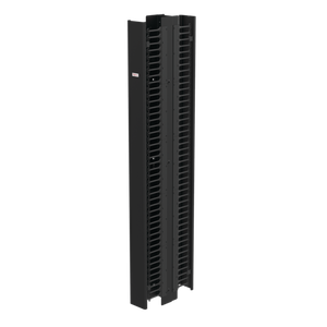 HOFFMAN EC6DF7 Vertikaler Kabelmanager, 84 x 6.50 x 20.85 Zoll Größe, Schwarz, Stahl, doppelseitig | CH8JHA