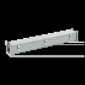 HOFFMAN F126L36 Wiring Trough, Straight Section, 12 x 6 x 36 Inch Size, Gray, Steel | CH8KCR