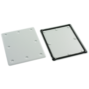 HOFFMAN GGP150280 Flanschplatte, 150 x 280 mm Ausschnittgröße, Stahl | CH8LTN