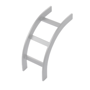 HOFFMAN LOB12W Ladder Rack Curved Kit, 12 Inch Width, White, Steel, Outside Vertical Bend | CH8MTT