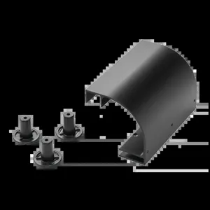 HOFFMAN LSRDBLK Stringer Radius Drop Kit, Black, Aluminium | CH8MXW