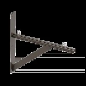 HOFFMAN LTSB18BLK Triangle Support Bracket Kit, Fits 12 And 18 Inch Cable Runway, Black, Steel | CH8MZC