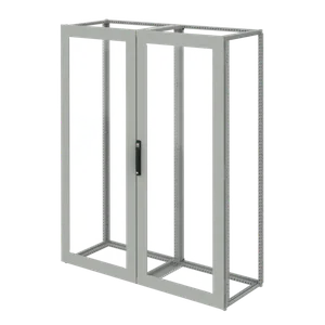 HOFFMAN P2DWOG2012 Window Overlapping Double Door, Fits 2000 x 1200mm Size, Aluminium, Glass | CH8QCZ