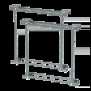 HOFFMAN PTRA16S Rack Angle, 14 Inch Size, Plated, Steel, Square, 8Pk | CH8WBG