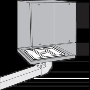 HOFFMAN PTS66 Support Bracket, Fits 600mm Width, Aluminium | CH8WDG