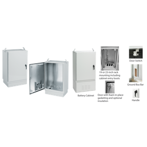 HOFFMAN T503020FTTXDA Fiber Optic Cabinet Package, 50 x 30 x 20 Inch Size, Aluminium, Dual Access | CH8XPQ