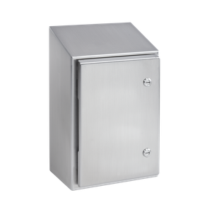 HOFFMAN WS303008SS Enclosure, Wallmount, Sloped Top 1/4 Turn Latch, 30 x 30 x 8 Inch Size, 304 SS | CH8YBW