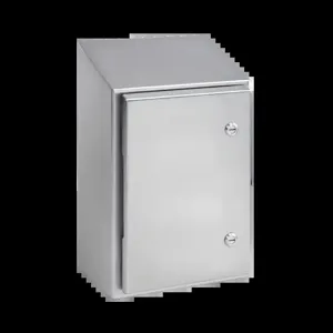 HOFFMAN WS202012SS Wallmount Enclosure, Sloped Top, 304 SS, 1/4 Turn Latch, 20 x 20 x 12 Inch Size | CH8YBP