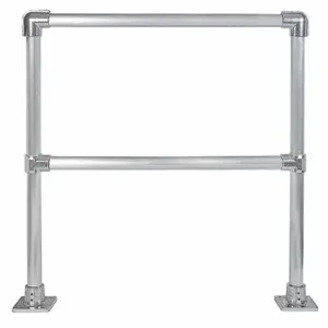 HOLLAENDER 50220 Handrail Section 4 Feet Aluminium Mil | AC8CYR 39K859