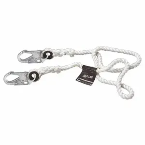 HONEYWELL 201RLS-2-Z7/6FTWH Fixed Length Positionining Lanyard, Stainless Steel Snap Hook, 6 Ft Length | CR4CRY 19Z529